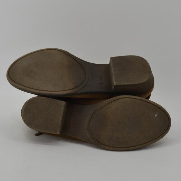 Kensie Glence Booties Sz 9 Leather Tassle Brown Suede Ankle Boots - Picture 8 of 10